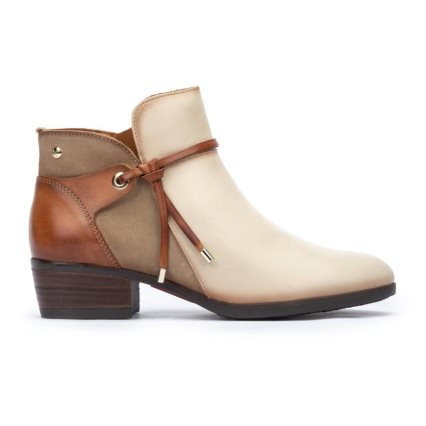 Women's Pikolinos DAROCA Ankle Boots Cream / Brown | NZ Z302Q89